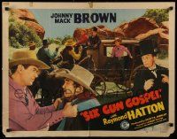 6p390 SIX GUN GOSPEL 1/2sh '43 great images of Johnny Mack Brown, Raymond Hatton!