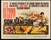 6p398 SON OF SAMSON 1/2sh '62 artwork of strongman Mark Forest, sexy Chelo Alonso, Italian!