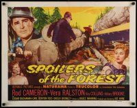 6p407 SPOILERS OF THE FOREST style B 1/2sh '57 Vera Ralston in the last frontier of untamed women!
