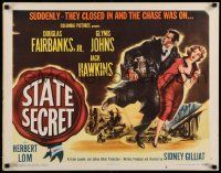 6p410 STATE SECRET style B 1/2sh '50 Douglas Fairbanks Jr. & Glynis Johns in The Great Man-Hunt!