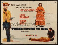6p437 THREE HOURS TO KILL style A 1/2sh '54 Dana Andrews is the man with the rope scar on his neck!