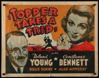 6p450 TOPPER TAKES A TRIP 1/2sh '39 Constance Bennett & Roland Young, different alternate printing
