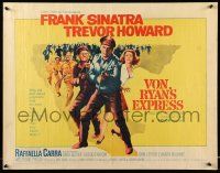 6p468 VON RYAN'S EXPRESS 1/2sh '65 Frank Sinatra & Trevor Howard in World War II!