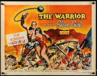 6p473 WARRIOR & THE SLAVE GIRL style A 1/2sh '59 art of gladiator & girl, mightiest Italian epic!