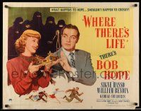 6p478 WHERE THERE'S LIFE style A 1/2sh '47 wacky art of Bob Hope chased by mob & w/Signe Hasso!