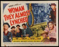 6p486 WOMAN THEY ALMOST LYNCHED style B 1/2sh '53 super sexy female gunfighter Audrey Totter!