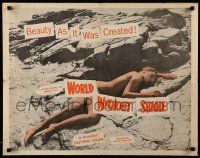 6p489 WORLD WITHOUT SHAME 1/2sh '62 sexy naked beauties retreated to an island paradise!