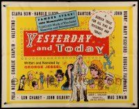 6p491 YESTERDAY & TODAY 1/2sh '53 classic old-time silent stars including Chaplin & Clara Bow!