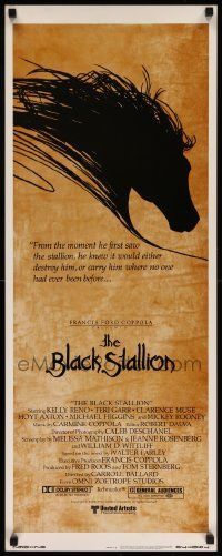 6p531 BLACK STALLION insert '79 Kelly Reno, Teri Garr, Carroll Ballard, great horse artwork!