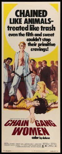 6p549 CHAIN GANG WOMEN insert '71 even filth & sweat couldn't stop their primitive cravings!
