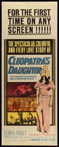 6p552 CLEOPATRA'S DAUGHTER insert '63 Il Sepolcro dei re, great art of sexy Debra Paget!