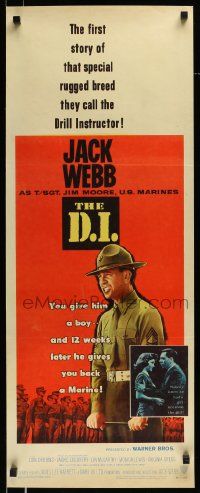 6p576 DI insert '57 great image of U.S. Marine Corps Drill Instructor Jack Webb!