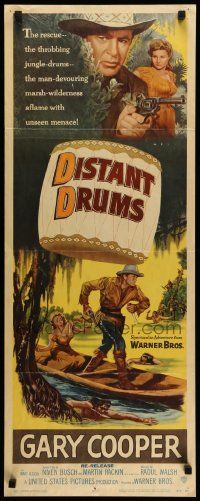 6p580 DISTANT DRUMS insert R56 Gary Cooper and mari Aldon in the Florida Everglades