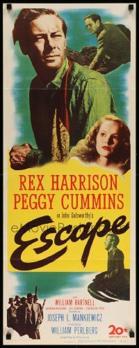 6p590 ESCAPE insert '48 great images of Rex Harrison & pretty Peggy Cummins!
