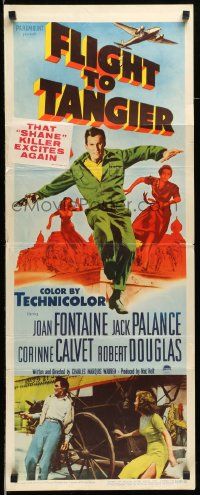6p602 FLIGHT TO TANGIER 3D insert '53 Joan Fontaine & Jack Palance in new perfected Dynoptic 3-D!
