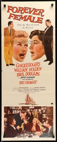 6p606 FOREVER FEMALE insert '53 Ginger Rogers, William Holden, Paul Douglas, Pat Crowley