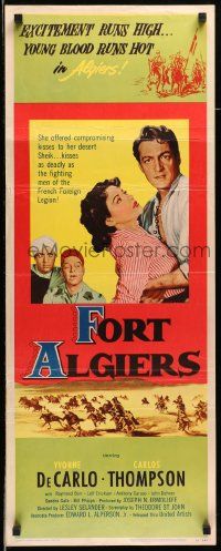 6p607 FORT ALGIERS insert '53 sexy Yvonne de Carlo in Africa, young blood runs hot!