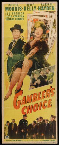 6p617 GAMBLER'S CHOICE insert '44 Chester Morris, Russell Hayden, Nancy Kelly, Leonard!