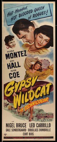 6p638 GYPSY WILDCAT insert '44 sexy Maria Montez is the hot-headed, hot-blooded Queen of Rogues!