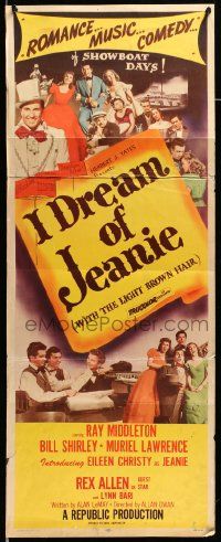 6p660 I DREAM OF JEANIE insert '52 romance, music & comedy of showboat days, blackface minstrels!