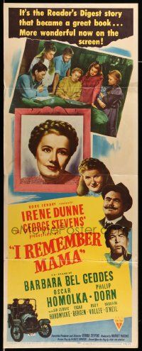 6p662 I REMEMBER MAMA insert '48 Irene Dunne, Barbara Bel Geddes, directed by George Stevens!