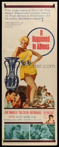 6p668 IT HAPPENED IN ATHENS insert '62 super sexy Jayne Mansfield rivals Helen of Troy, Olympics!