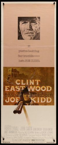 6p675 JOE KIDD insert '72 cool art of Clint Eastwood pointing double-barreled shotgun!