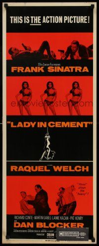 6p689 LADY IN CEMENT insert '68 different images of Frank Sinatra & sexy Raquel Welch!