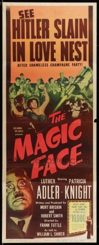 6p711 MAGIC FACE insert '51 Luther Adler as Hitler slain in love nest after champagne party!