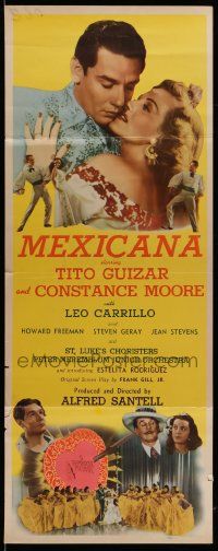 6p747 MEXICANA insert '45 great romantic close up of Tito Guizar & pretty Constance Moore!