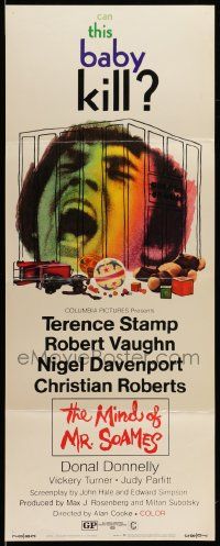 6p751 MIND OF MR. SOAMES insert '70 Terence Stamp, Robert Vaughn, Nigel Davenport, wild image!