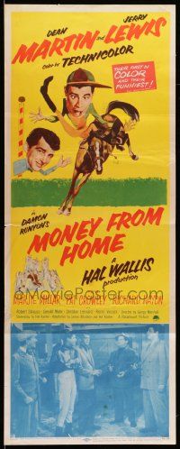 6p758 MONEY FROM HOME 3D insert '54 Dean Martin & horse jockey Jerry Lewis!