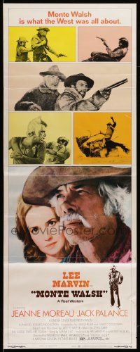 6p760 MONTE WALSH insert '70 best portrait of cowboy Lee Marvin & pretty Jeanne Moreau * more!