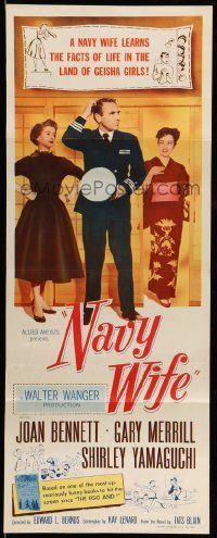 6p794 NAVY WIFE insert '56 Joan Bennett is a Navy Wife in the land of Geisha Girls!