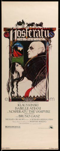 6p809 NOSFERATU THE VAMPYRE insert '79 Werner Herzog, Palladini art of vampire Klaus Kinski!
