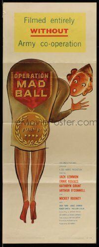 6p819 OPERATION MAD BALL insert '57 screwball comedy filmed entirely without Army co-operation!