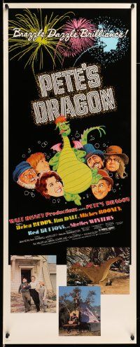 6p828 PETE'S DRAGON revised insert '77 Walt Disney animation/live action, colorful art of Elliott!