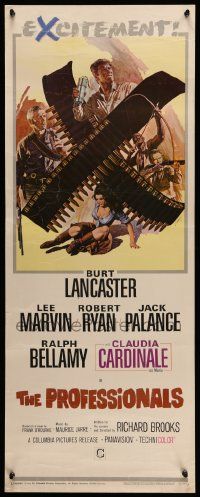 6p840 PROFESSIONALS insert '66 Burt Lancaster, Lee Marvin, Claudia Cardinale, Howard Terpning art!
