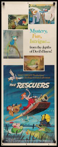6p854 RESCUERS insert '77 Disney mouse mystery adventure cartoon from the depths of Devil's Bayou!