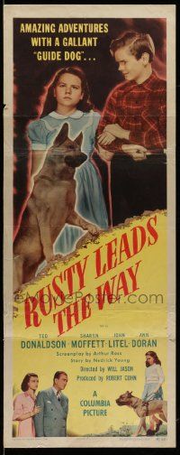 6p868 RUSTY LEADS THE WAY insert '48 cool German Shepherd & Boxer dog images!