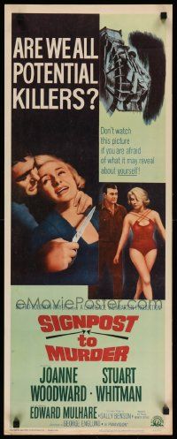 6p895 SIGNPOST TO MURDER insert '65 Joanne Woodward, Stuart Whitman, are we all potential killers?