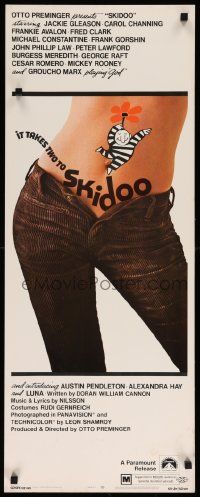 6p903 SKIDOO insert '69 Otto Preminger, drug comedy, sexy image of girl with pants unbuttoned!