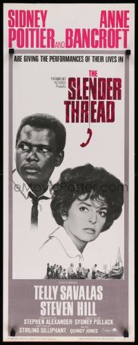 6p907 SLENDER THREAD insert '66 Sidney Poitier keeps Anne Bancroft from committing suicide!