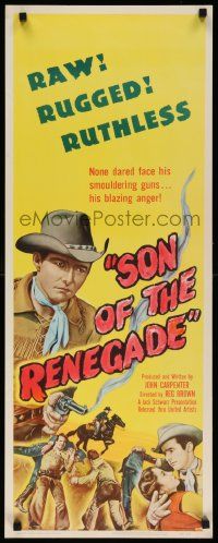 6p913 SON OF THE RENEGADE insert '53 none dared face his smoldering guns or his blazing anger!