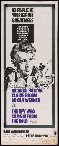 6p919 SPY WHO CAME IN FROM THE COLD insert '65 Richard Burton, Claire Bloom, from John Le Carre!