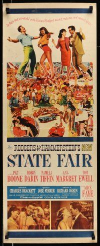 6p923 STATE FAIR insert '62 Pat Boone, Bobby Darin, Pamela Tiffin, Rodgers & Hammerstein musical!