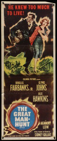 6p924 STATE SECRET insert '50 Douglas Fairbanks Jr. & Glynis Johns in The Great Man-Hunt!