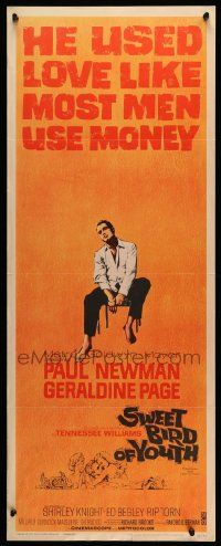 6p941 SWEET BIRD OF YOUTH insert '62 Paul Newman, Geraldine Page, from Tennessee Williams' play!