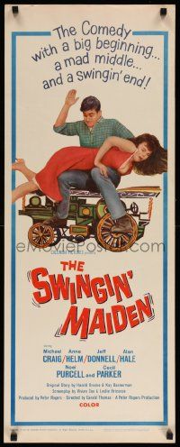 6p945 SWINGIN' MAIDEN insert '64 a big beginning & a swingin' end, great spanking image!