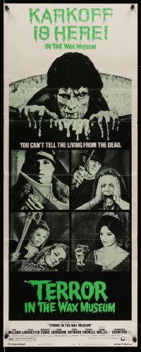 6p953 TERROR IN THE WAX MUSEUM insert '73 where you can't tell the living from the dead!